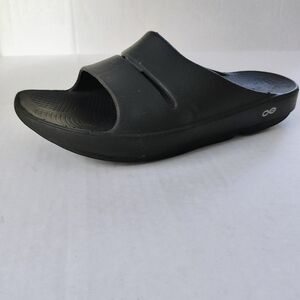 OOFOS Ooahh Black Ortho Slide Sandals Men's Sz 10